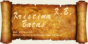 Kristina Batas vizit kartica